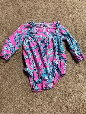 Lilly Pulitzer 6 to 12 month long sleeve onesie